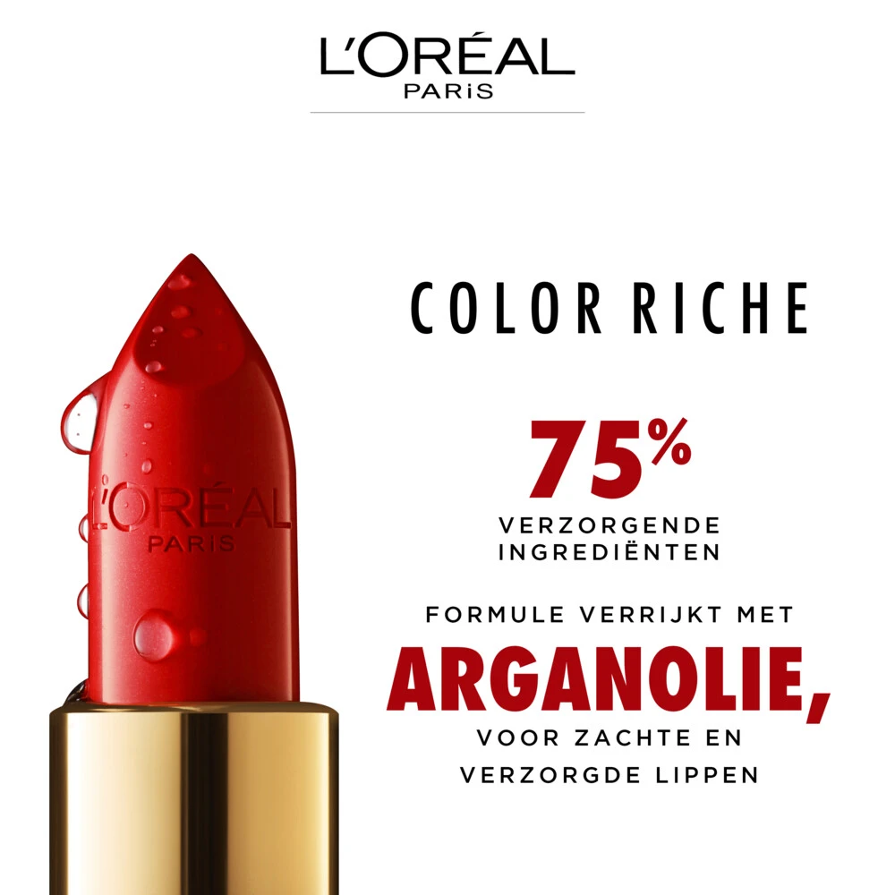 Lu0027Oréal Lippenstift Color Riche Satin 124 Su0027il Vous Plait Rood L'Oreal Lu0027Oréal Lippenstift Color Riche Satin 124 Su0027il Vous Plait Rood -Geselecteerde Mode-Cosmeticawinkels 1019305 4
