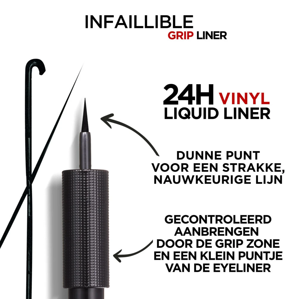 Lu0027Oréal Infaillible Grip 24H Vinyl Liquid Eyeliner Zwart L'Oreal Lu0027Oréal Infaillible Grip 24H Vinyl Liquid Eyeliner Zwart -Geselecteerde Mode-Cosmeticawinkels 1071944 2