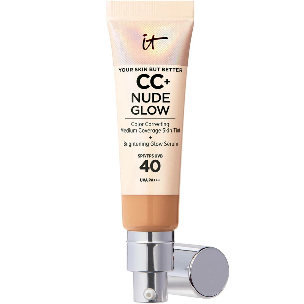IT Cosmetics CC+ Nude Glow Lightweight Foundation + Glow Serum SPF40 Neutral Tan IT Cosmetics CC+ Nude Glow Lightweight Foundation + Glow Serum SPF40 Neutral Tan -Geselecteerde Mode-Cosmeticawinkels 1072762