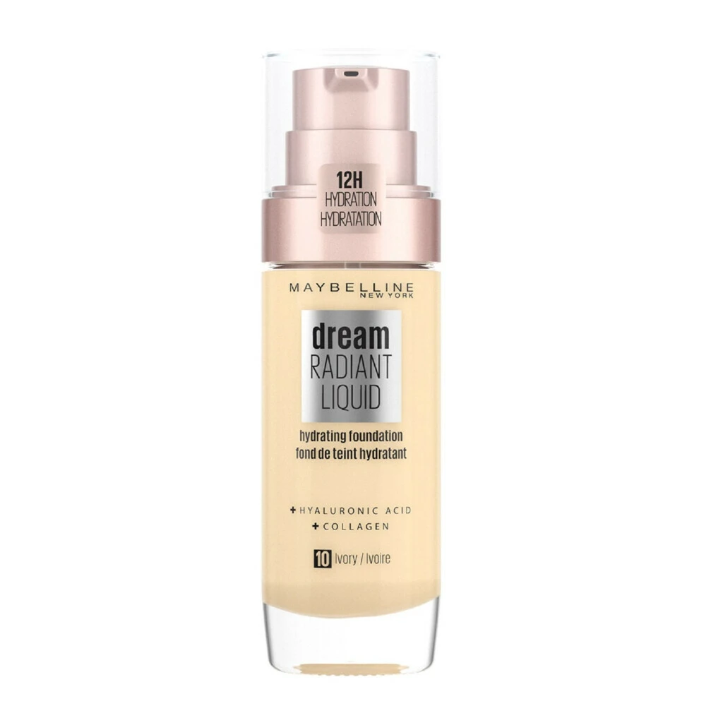 Maybelline Dream Radiant Liquid Foundation 10 Ivory Maybelline Dream Radiant Liquid Foundation 10 Ivory -Geselecteerde Mode-Cosmeticawinkels 969079