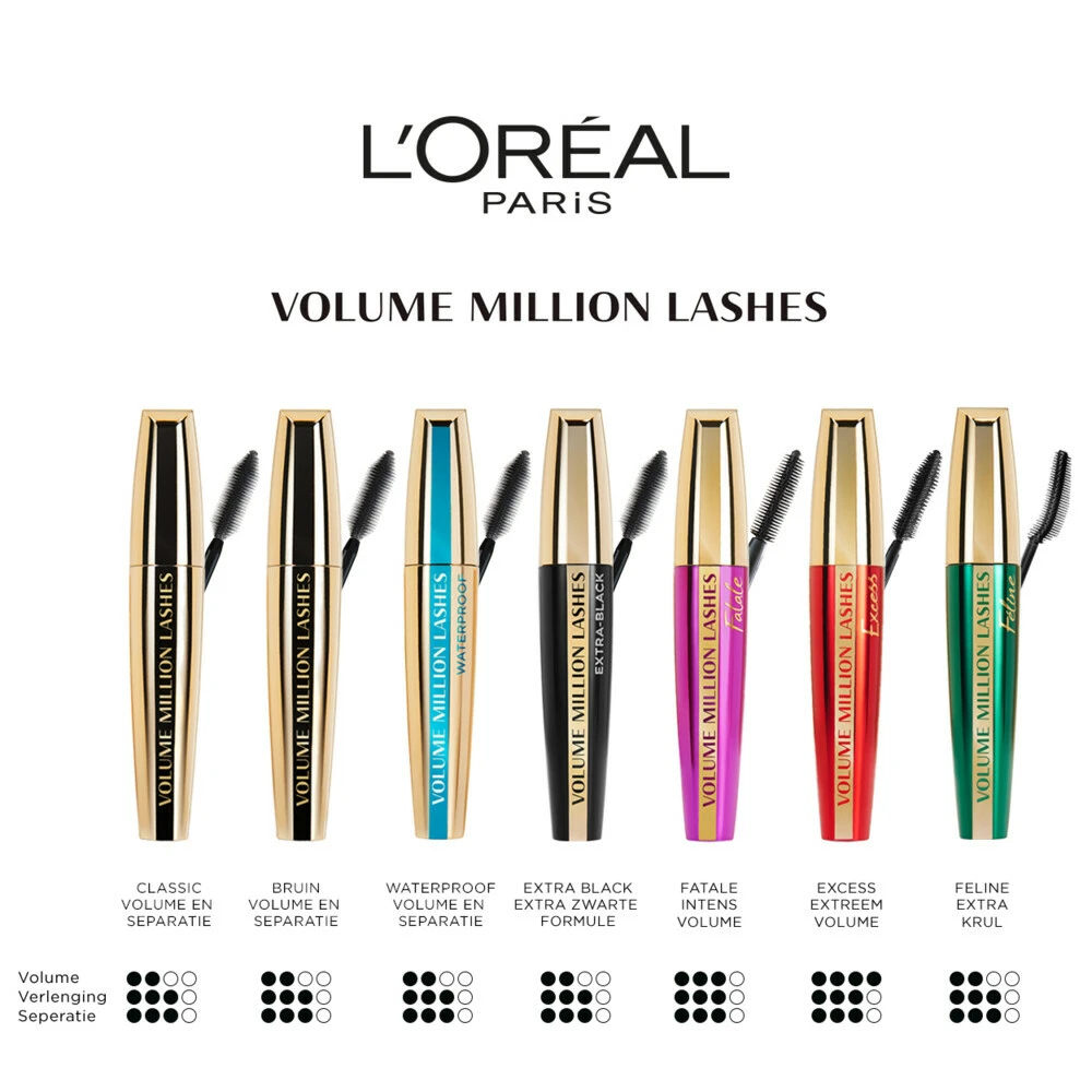 Lu0027Oréal Volume Million Lashes Bruin Mascara L'Oreal Lu0027Oréal Volume Million Lashes Bruin Mascara -Geselecteerde Mode-Cosmeticawinkels 969161 4