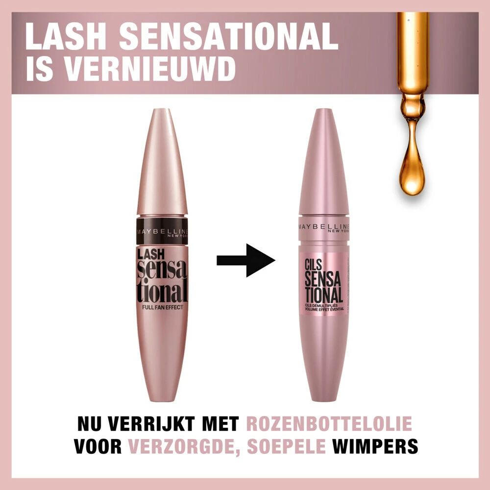 Maybelline Lash Sensational Intense Zwart Mascara Maybelline Lash Sensational Intense Zwart Mascara -Geselecteerde Mode-Cosmeticawinkels 974011 2