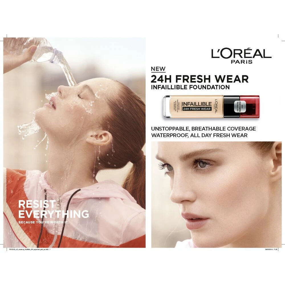 Lu0027Oréal Infallible 24Hr Fresh Wear Foundation 145 Beige Rose L'Oreal Lu0027Oréal Infallible 24Hr Fresh Wear Foundation 145 Beige Rose -Geselecteerde Mode-Cosmeticawinkels 993895 3